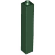 Brick 1 x 1 x 5 with Blocked Open or Hollow Stud (Dark Green)