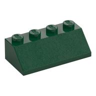 Brick Sloped 45° 2 x 4 (Dark Green)
