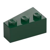 Brick Wedged, Angled 3 x 2 Right (Dark Green)