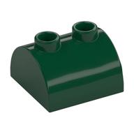 Brick Curved 2 x 2, Two Top Studs (Dark Green)