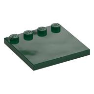 Plate Special 4 x 4, Studs on One Edge Plain] (Dark Green)