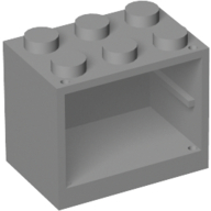 Cupboard 2 x 3 x 2 with Solid Studs (Light Bluish Gray)
