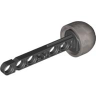 Projectile, Technic Competition Arrow, Beam Shaft with Solid Flat Silver Rubber End (Black)