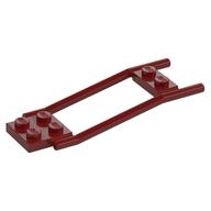 Animal / Creature Accessory, Horse Hitching, 1 x 2 Plate and 2 x 2 Plate [Studded] (Dark Red)