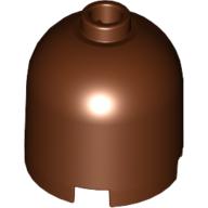 Brick Round 2 x 2 x 1 2/3 Dome Top, Blocked Open Stud (Reddish Brown)