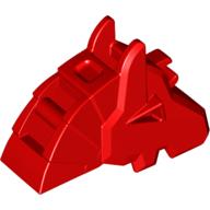 Animal / Creature Accessory, Horse Battle Helmet [Angular, Front Clip] (Red)