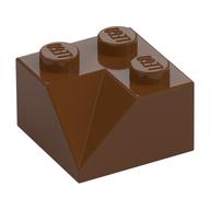 Brick Sloped 45° 2 x 2 Double Concave (Reddish Brown)