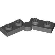 Hinge Plate 1 x 4 Swivel Top / Base - Solid Clip [Complete Assembly] (Dark Bluish Gray)