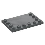 Plate Special 4 x 6, Studs on 3 Edges (Dark Bluish Gray)