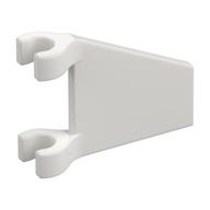 Flag 2 x 2 Trapezoid with Flat Area between Clips (White)