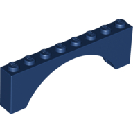 Brick Arch 1 x 8 x 2 (Dark Blue)