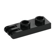 Hinge Plate 1 x 2 with 3 Fingers [Hollow Studs] (Black)