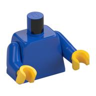 Torso, Blue Arms, Yellow Hands [Plain] (Blue)