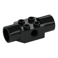 Technic Brick Special 2 x 2 with Pin Hole, with 2 Rotation Joint Sockets (Black)