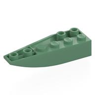 Brick Wedged, Curved Inverted 6 x 2 Right (Sand Green)