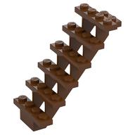Stairs 7 x 4 x 6 Straight Open (Reddish Brown)