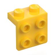 Bracket 1 x 2 - 2 x 2 (Yellow)