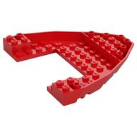 Boat Hull Section, Brick 10 x 12 x 1 with 4 x 6 Cutout (Red)