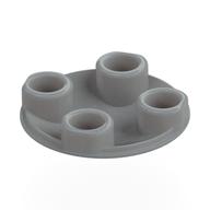 Plate Round 2 x 2 with Rounded Bottom [Boat Stud] (Light Bluish Gray)