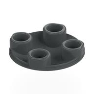 Plate Round 2 x 2 with Rounded Bottom [Boat Stud] (Dark Bluish Gray)