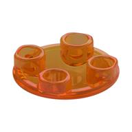 Plate Round 2 x 2 with Rounded Bottom [Boat Stud] (Trans-Orange)