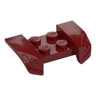 Mudguard 2 x 4 with Molded Headlights (Dark Red)