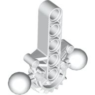 Large Figure Skeletal, Torso with Beam, 2 Ball Joints, and 7 Tooth Half Gear (White)