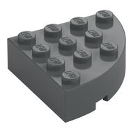 Brick Round Corner 4 x 4 Full Brick (Dark Bluish Gray)