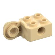 Technic Brick Special 2 x 2 with Pin Hole, Rotation Joint Ball Half [Vertical Side] (Tan)
