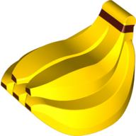 Duplo Food Bananas with Brown Tips Print (Yellow)
