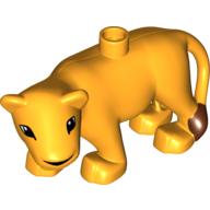 Duplo Animal Lion Adult Female with Head turned Left (Bright Light Orange)