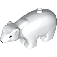 Duplo Animal Polar Bear Adult, Squared Eyes (White)