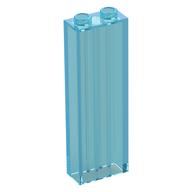 Brick 1 x 2 x 5 without Side Supports (Trans-Light Blue)