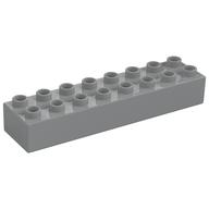 Duplo Brick 2 x 8 (Light Bluish Gray)