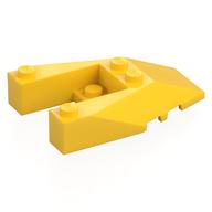 Brick Wedged, Sloped 6 x 4 Cutout, Stud Notches (Yellow)