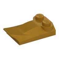 Brick Wedged, Curved 2 x 3 x 2/3 Two Studs, Wing End (Pearl Gold)