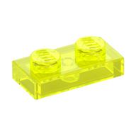 Plate 1 x 2 (Trans-Neon Green)