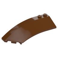 Brick Wedged, Curved 8 x 3 x 2 Open Left (Reddish Brown)