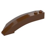 Brick Wedged, Curved 8 x 3 x 2 Open Right (Reddish Brown)