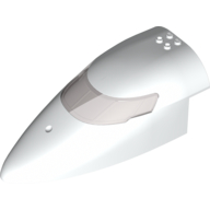 Aircraft Fuselage Curved Forward 8 x 16 x 5 with Trans-Brown Glass (White)