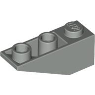 Brick Sloped Inverted 34° 3 x 1 without Internal Stopper (Light Gray)