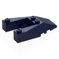 Brick Wedged, Sloped 6 x 4 Cutout, Stud Notches (Dark Blue)