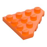 Wedge Plate 4 x 4 Cut Corner (Orange)