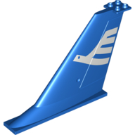 Tail 14 x 2 x 8 with White Airline Bird Print (Blue)