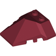 Brick Wedged, Sloped 4 x 4 Pyramid Center (Dark Red)