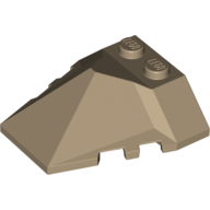 Brick Wedged, Sloped 4 x 4 Pyramid Center (Dark Tan)