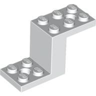 Bracket 5 x 2 x 2 1/3 with Holes, Smooth Bottom (White)