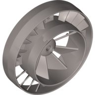 Engine, Very Large Turbine, with Pearl Light Gray Marbled Pattern (Black)