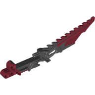 Large Figure Weapon Staff, Vahki Staff of Confusion, with Marbled Black Pattern (Dark Red)