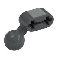 Technic Beam 1 x 2 with Ball Joint Angled (Dark Bluish Gray)